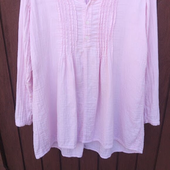 FREE PEOPLE x CP SHADES | Pastel Pink Yoko Tunic Dress Cotton Gauze Oversized XS - Picture 7 of 14
